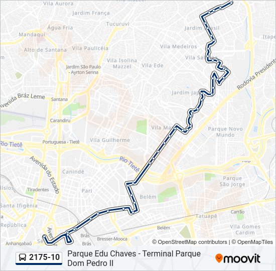 Mapa de 2175-10 de autobús