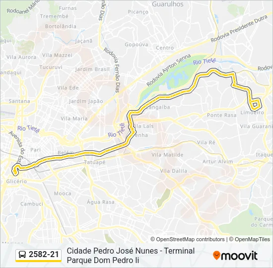 2582-21 Bus Line Map
