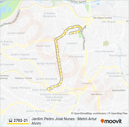 2702-21 Bus Line Map