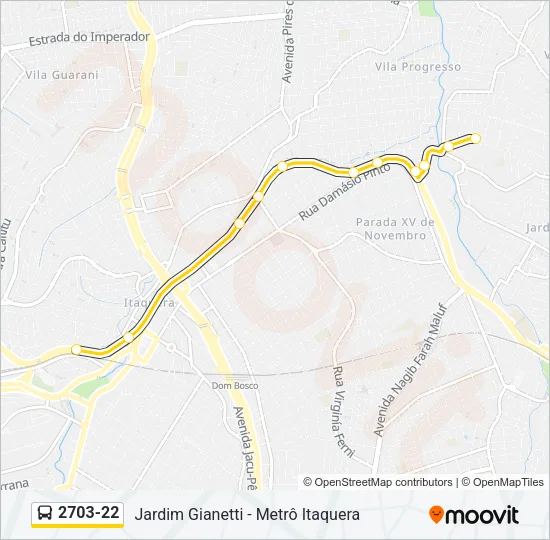 2703-22 Bus Line Map