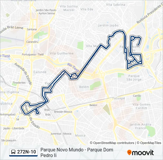 272N-10 Bus Line Map