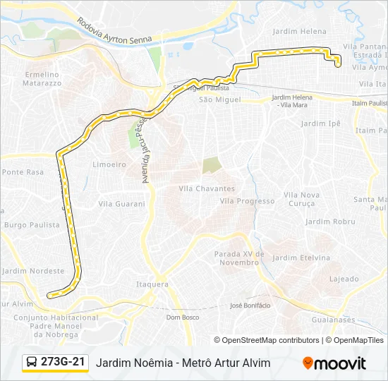 273G-21 Bus Line Map