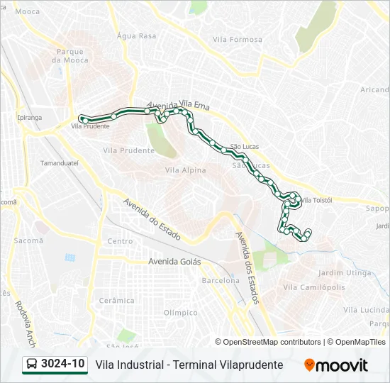 3024-10 Bus Line Map