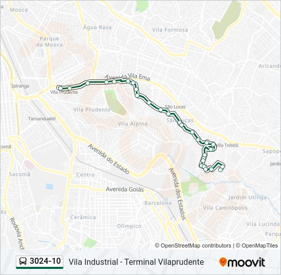 Mapa de 3024-10 de autobús