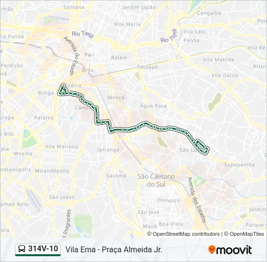314V-10 Bus Line Map