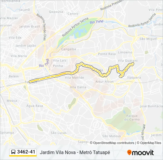 3462-41 Bus Line Map