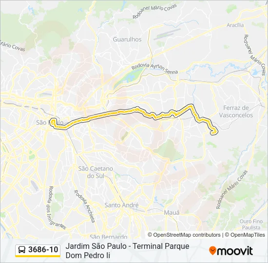 3686-10 Bus Line Map