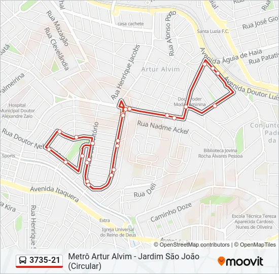 3735-21 Bus Line Map