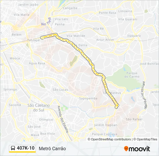 407K-10 Bus Line Map