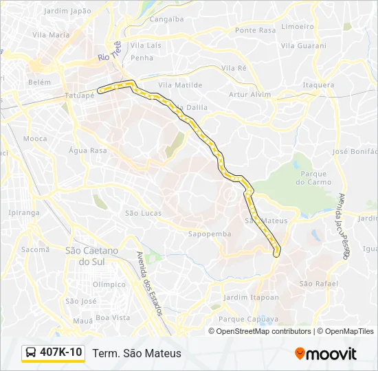 407K-10 Bus Line Map