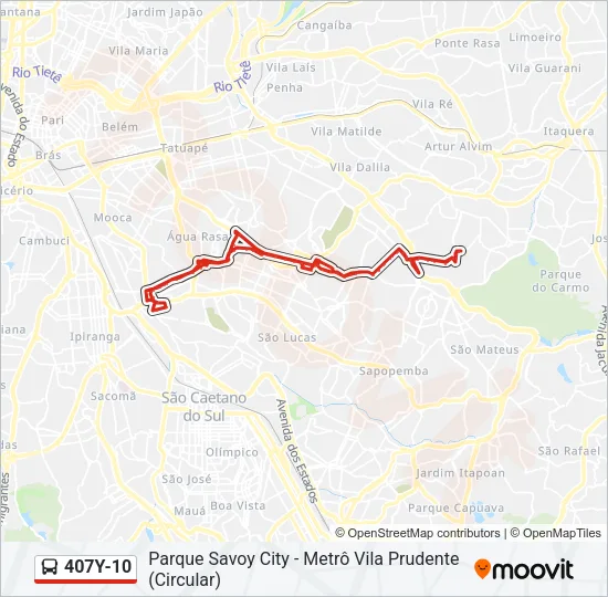 407Y-10 Bus Line Map