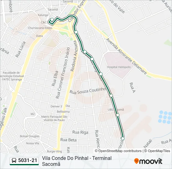 5031-21 Bus Line Map