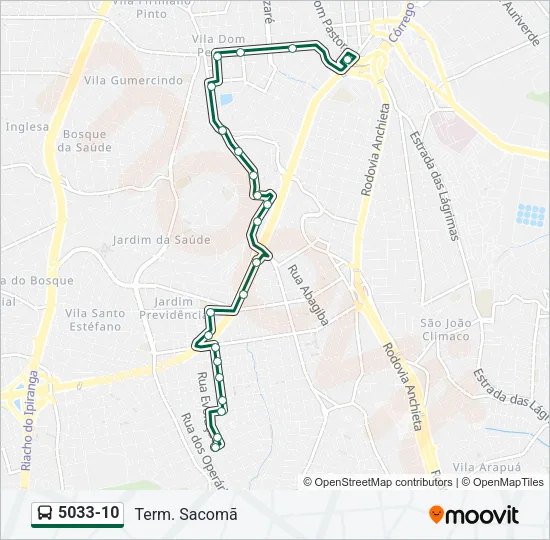 5033-10 Bus Line Map