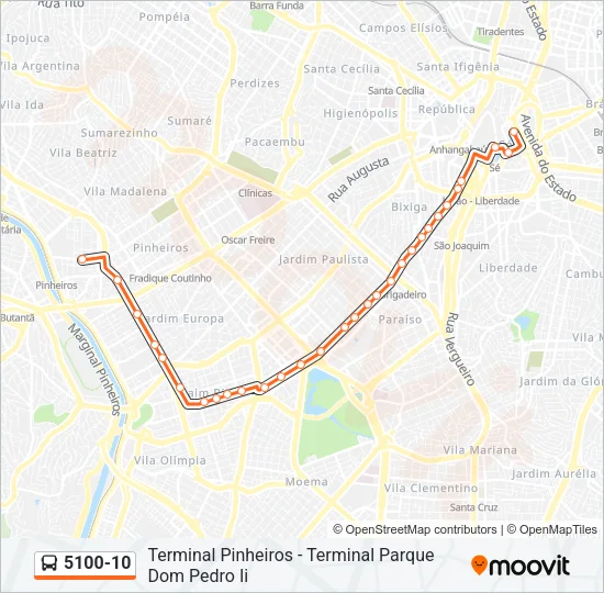 5100-10 Bus Line Map