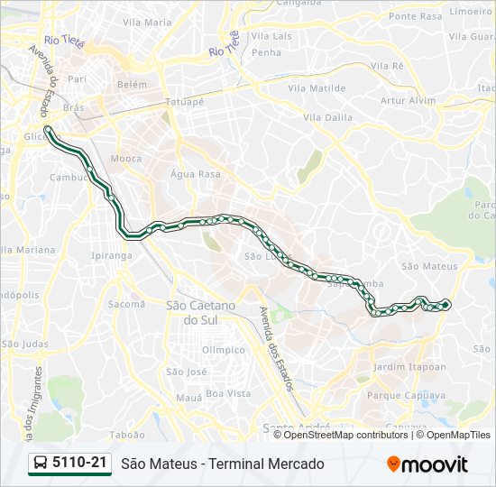 Mapa de 5110-21 de autobús