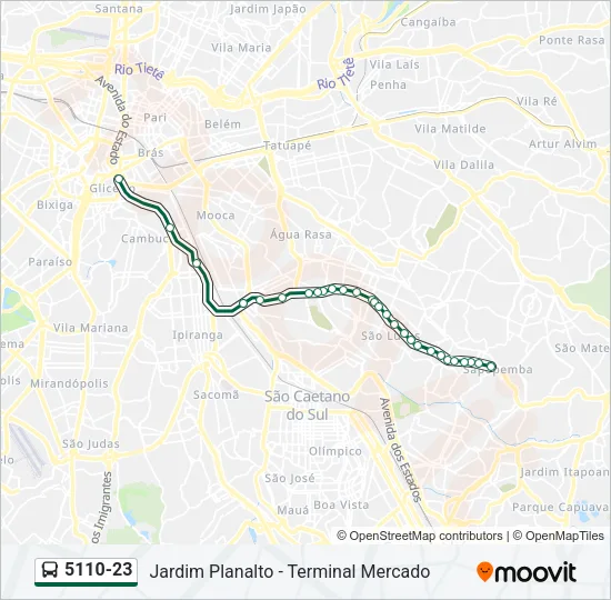 5110-23 Bus Line Map