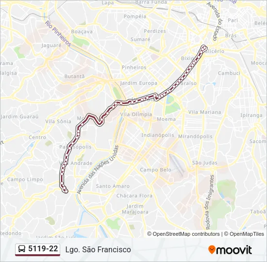 5119-22 Bus Line Map