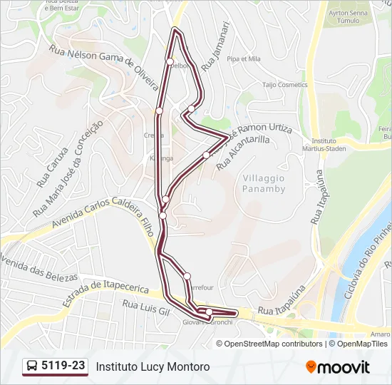 5119-23 Bus Line Map