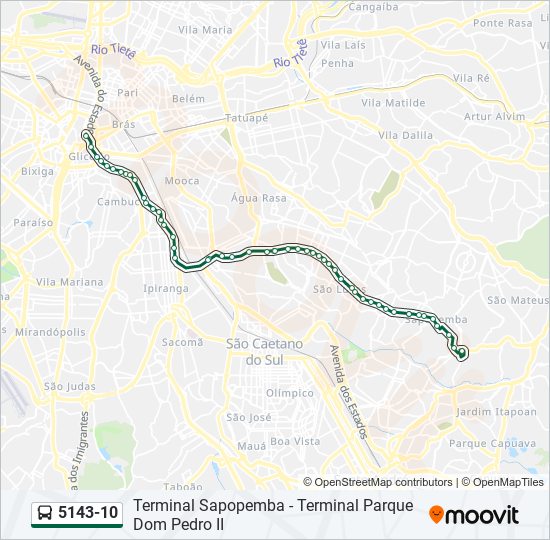 Mapa de 5143-10 de autobús