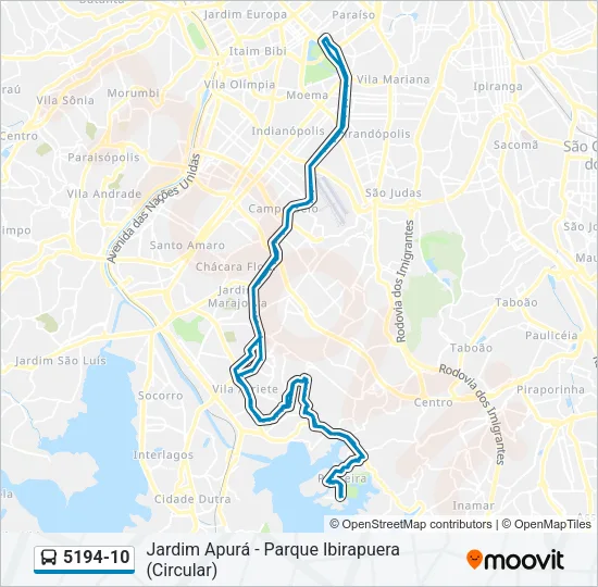 5194-10 Bus Line Map