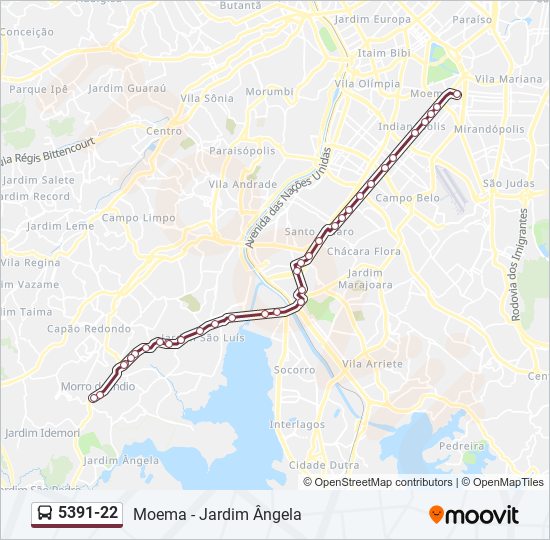 5391-22 bus Line Map