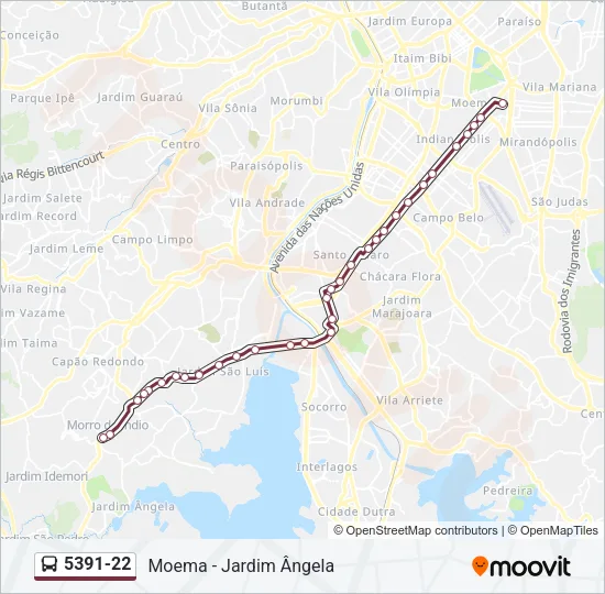 5391-22 Bus Line Map