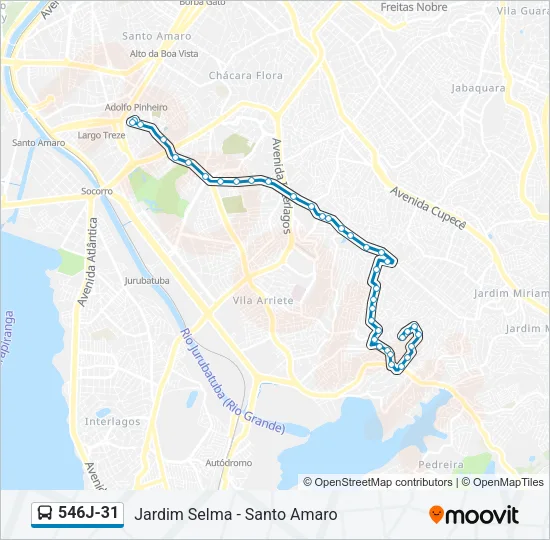 546J-31 Bus Line Map