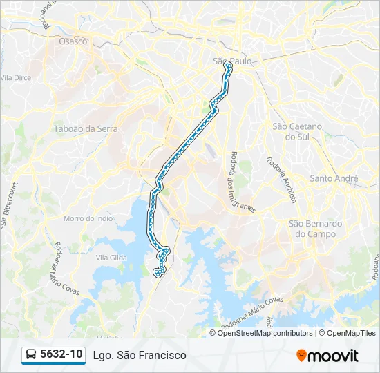 5632-10 Bus Line Map