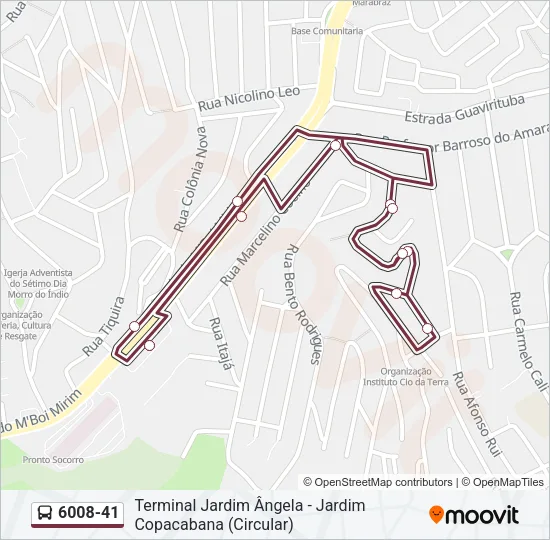 6008-41 Bus Line Map