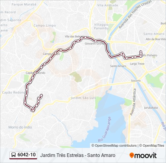 Mapa de 6042-10 de autobús