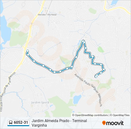 6052-31 bus Line Map