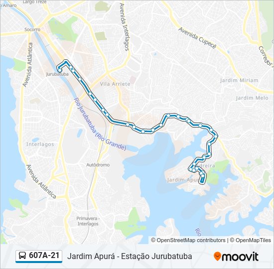 607A-21 bus Line Map