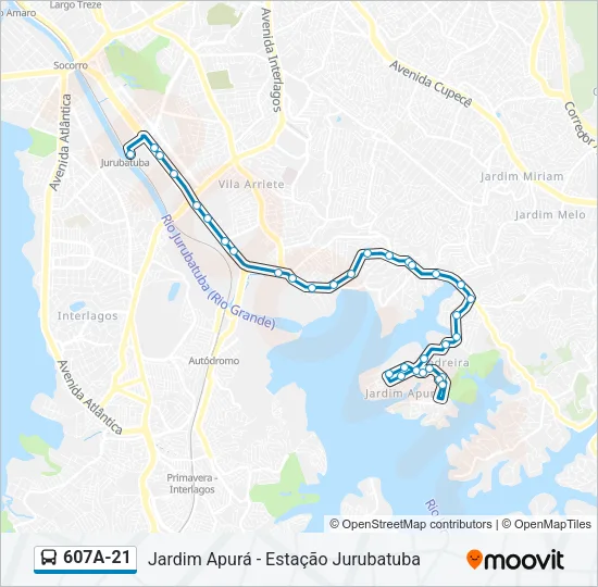 607A-21 Bus Line Map