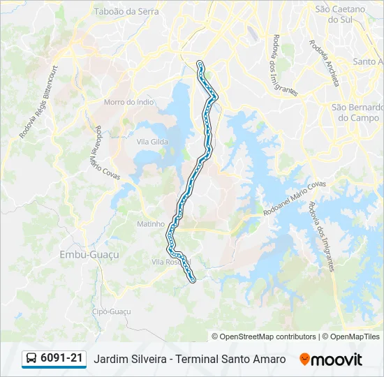 6091-21 Bus Line Map
