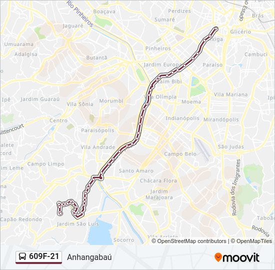 609F-21 bus Line Map