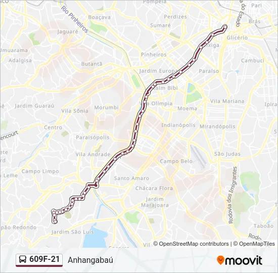 609F-21 Bus Line Map
