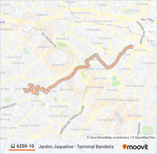 6250-10 Bus Line Map