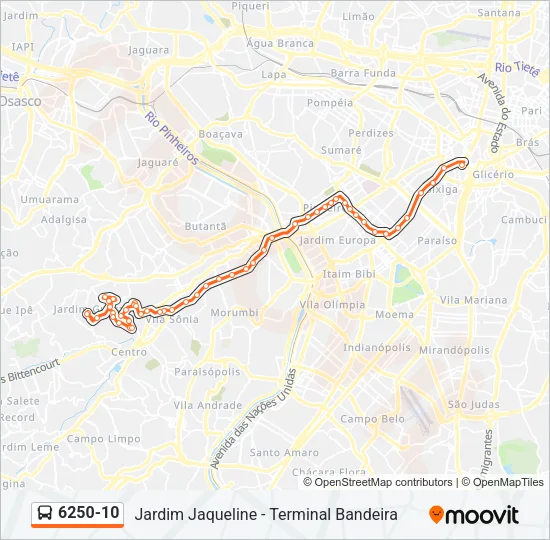 6250-10 Bus Line Map