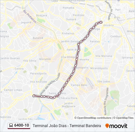 6400-10 bus Line Map