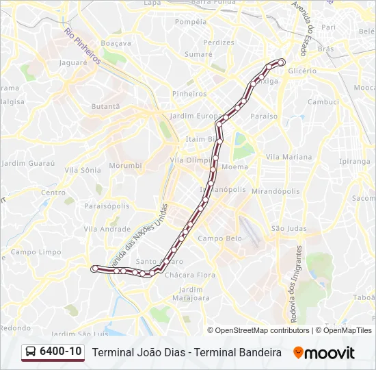 6400-10 Bus Line Map
