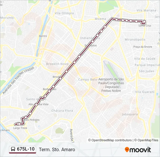 675L-10 Bus Line Map