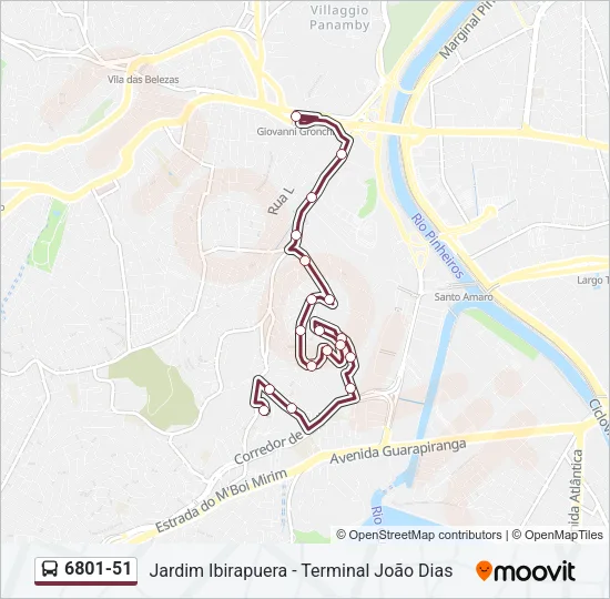 6801-51 Bus Line Map