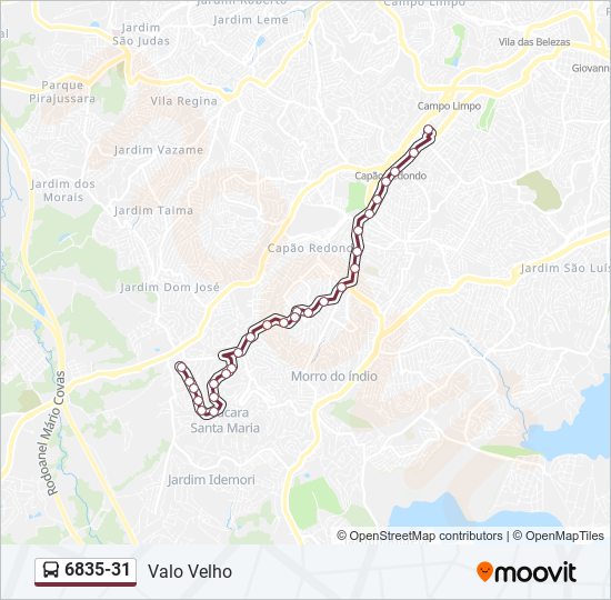 6835-31 bus Line Map