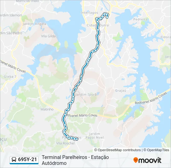 695Y-21 Bus Line Map