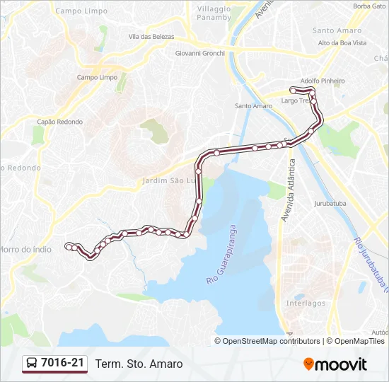 7016-21 Bus Line Map