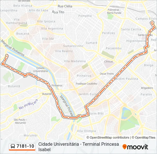 7181-10 Bus Line Map