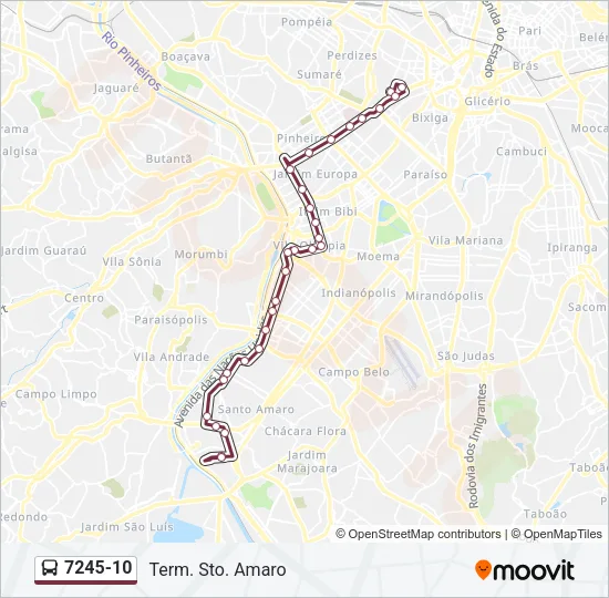 7245-10 Bus Line Map