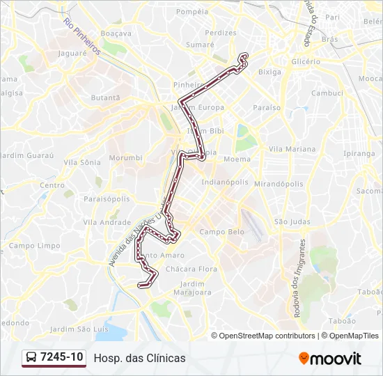 7245-10 Bus Line Map