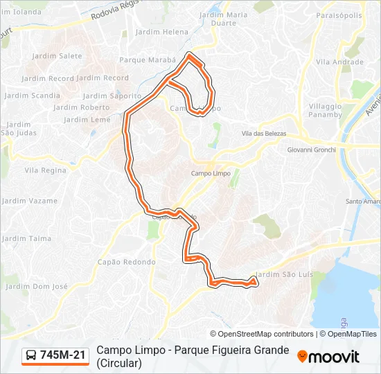 745M-21 Bus Line Map