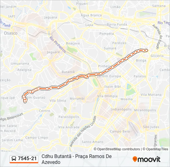 7545-21 Bus Line Map